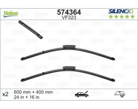 VALEO Wiper Blade SILENCIO FLAT BLADE SET 600mm & 400mm