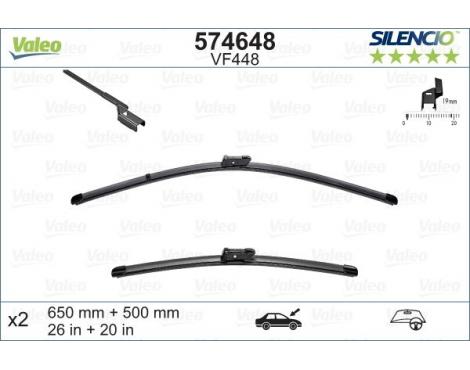 VALEO Wiper Blade SILENCIO FLAT BLADE SET 650mm & 500mm