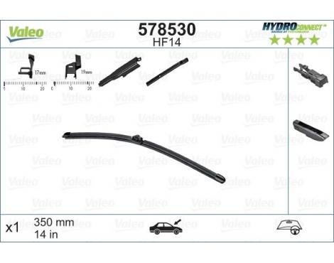 VALEO Wiper Blade HYDROCONNECT 350mm