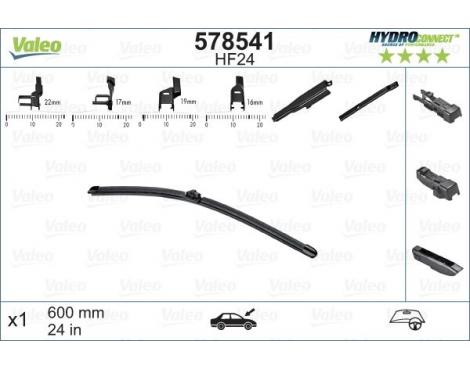 VALEO Wiper Blade HYDROCONNECT 600mm