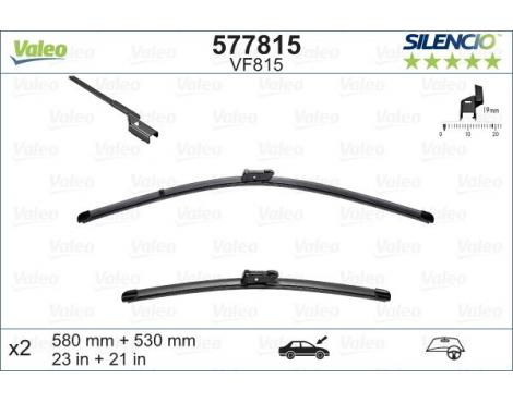 VALEO Wiper Blade SILENCIO FLAT BLADE SET 580mm & 530mm