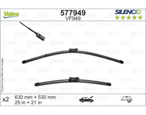 VALEO Wiper Blade SILENCIO FLAT BLADE SET 630mm & 530mm