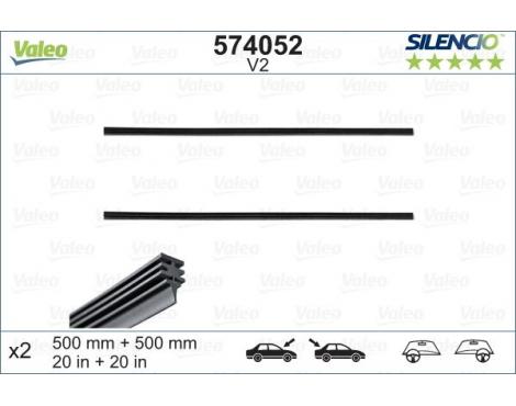 VALEO Wiper Blade Rubber SILENCIO CONVENTIONAL SET