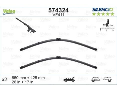 VALEO Wiper Blade SILENCIO FLAT BLADE SET 650mm & 420mm