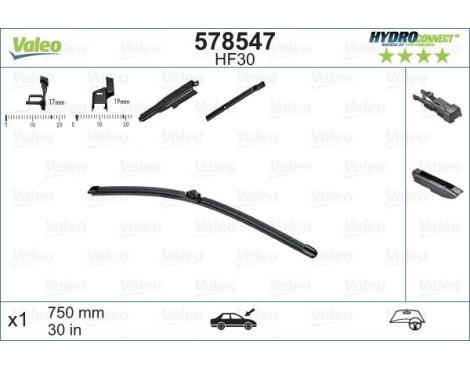 VALEO Wiper Blade HYDROCONNECT 750mm