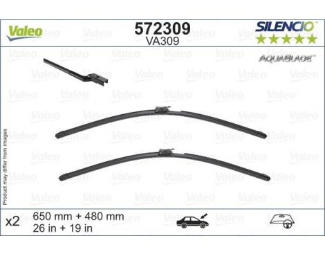 VALEO Wiper Blade SILENCIO AQUABLADE SET 650mm & 480mm