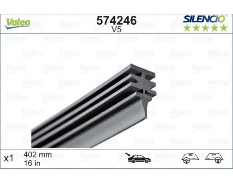 VALEO Wiper Blade Rubber SILENCIO CONVENTIONAL SINGLE