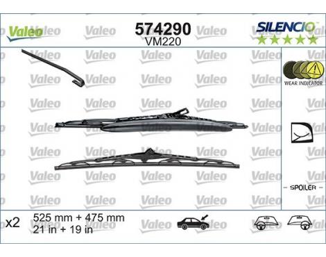 VALEO Wiper Blade SILENCIO CONVENTIONAL SET 525mm & 475mm