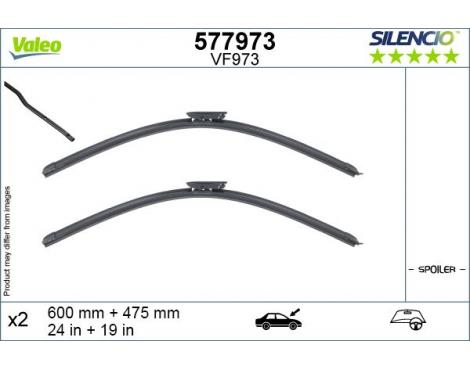 VALEO Wiper Blade SILENCIO FLAT BLADE SET 600mm & 475mm